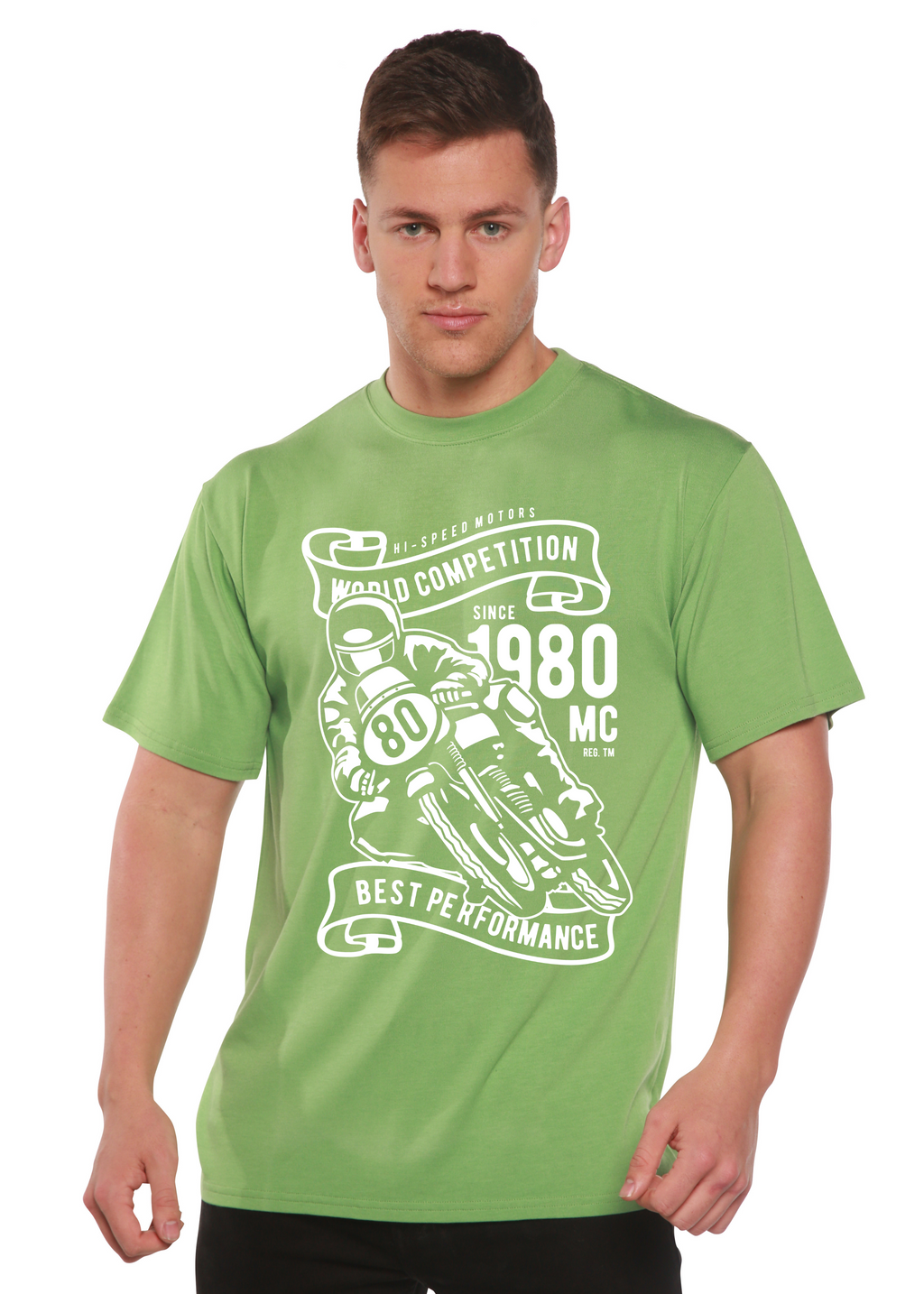 Spun Bamboo World Competition Men's Bamboo Viscose/Organic Cotton Short Sleeve Graphic Graphic T-Shirt — size reference