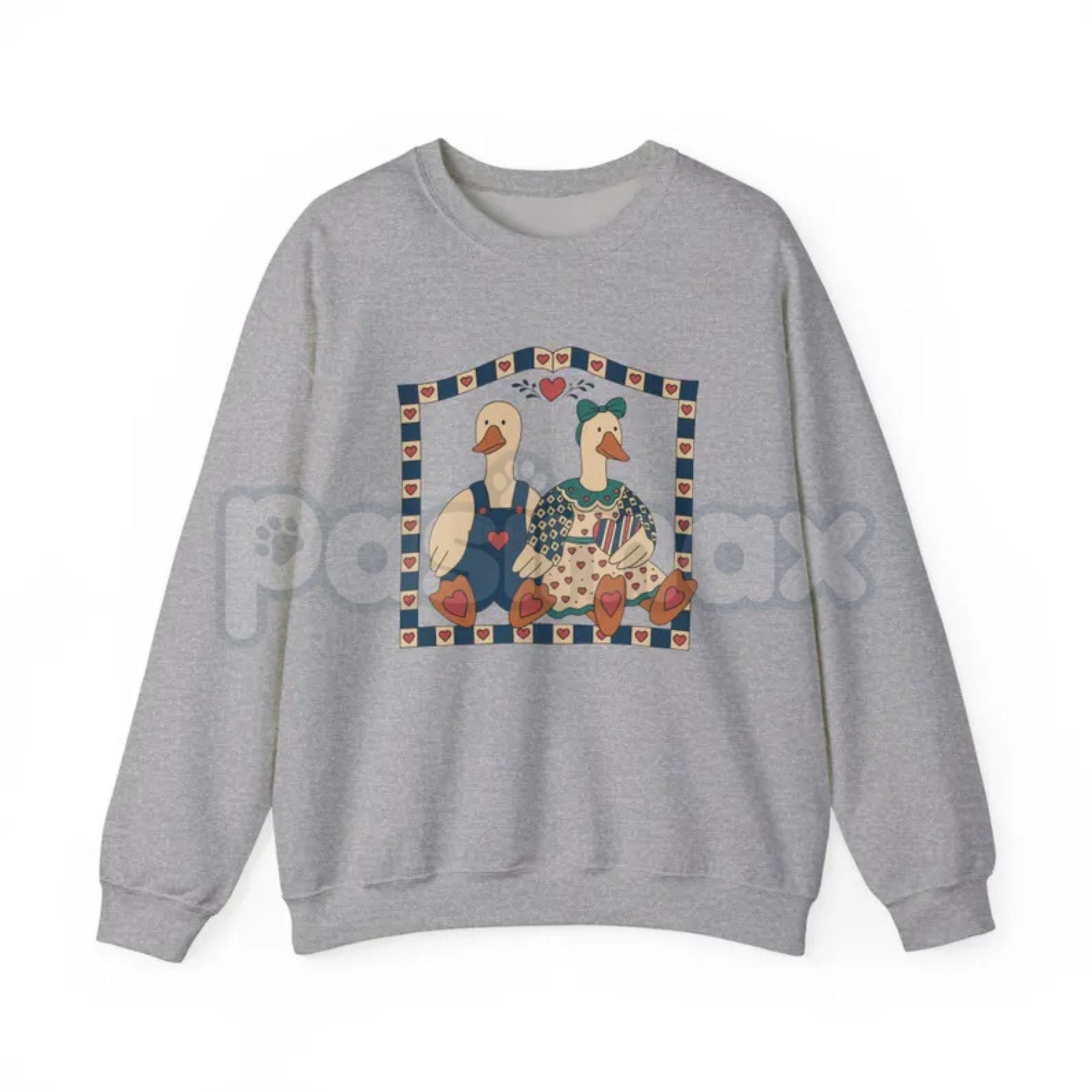 Pasimax Retro Geese Nature Sweatshirt | Heritage Wildlife Graphic Jumper | Vintage Bird Watcher Crewneck | Minimalist Cabin C