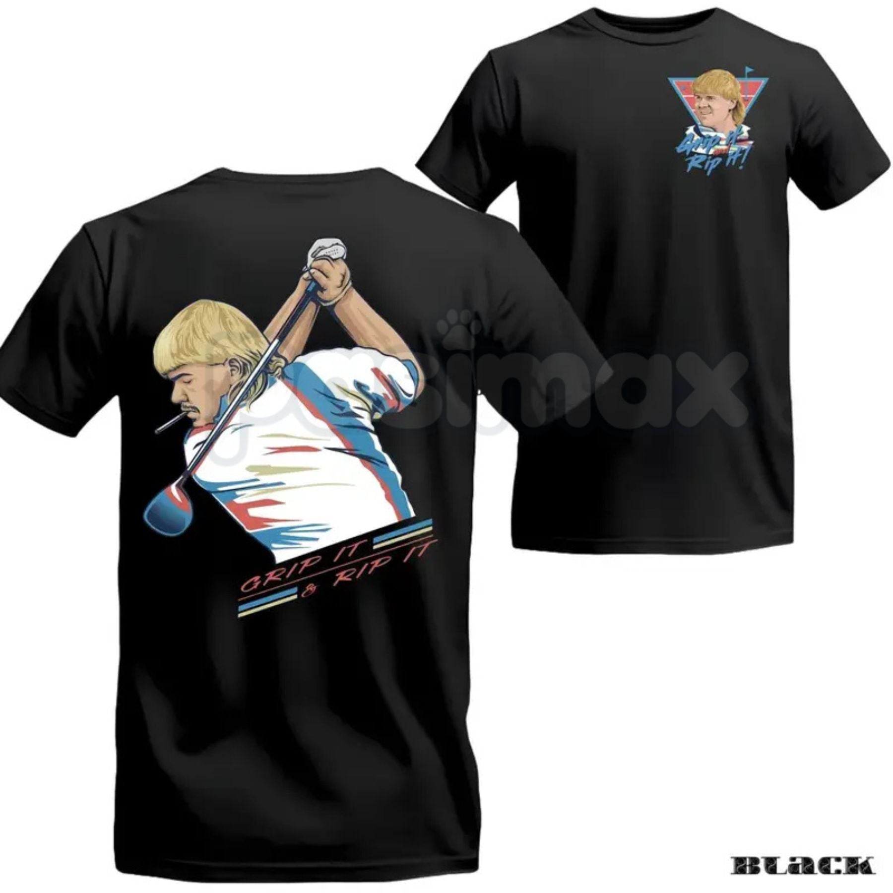 John Daly "Golf of America" 4th of July T-Shirt – Grip It and Rip It Patriotic Graphic Tee, Premium 100% Cotton Independence Day Top, Soft Lived-In Heavyweight American Golf Shirt, Made in USA