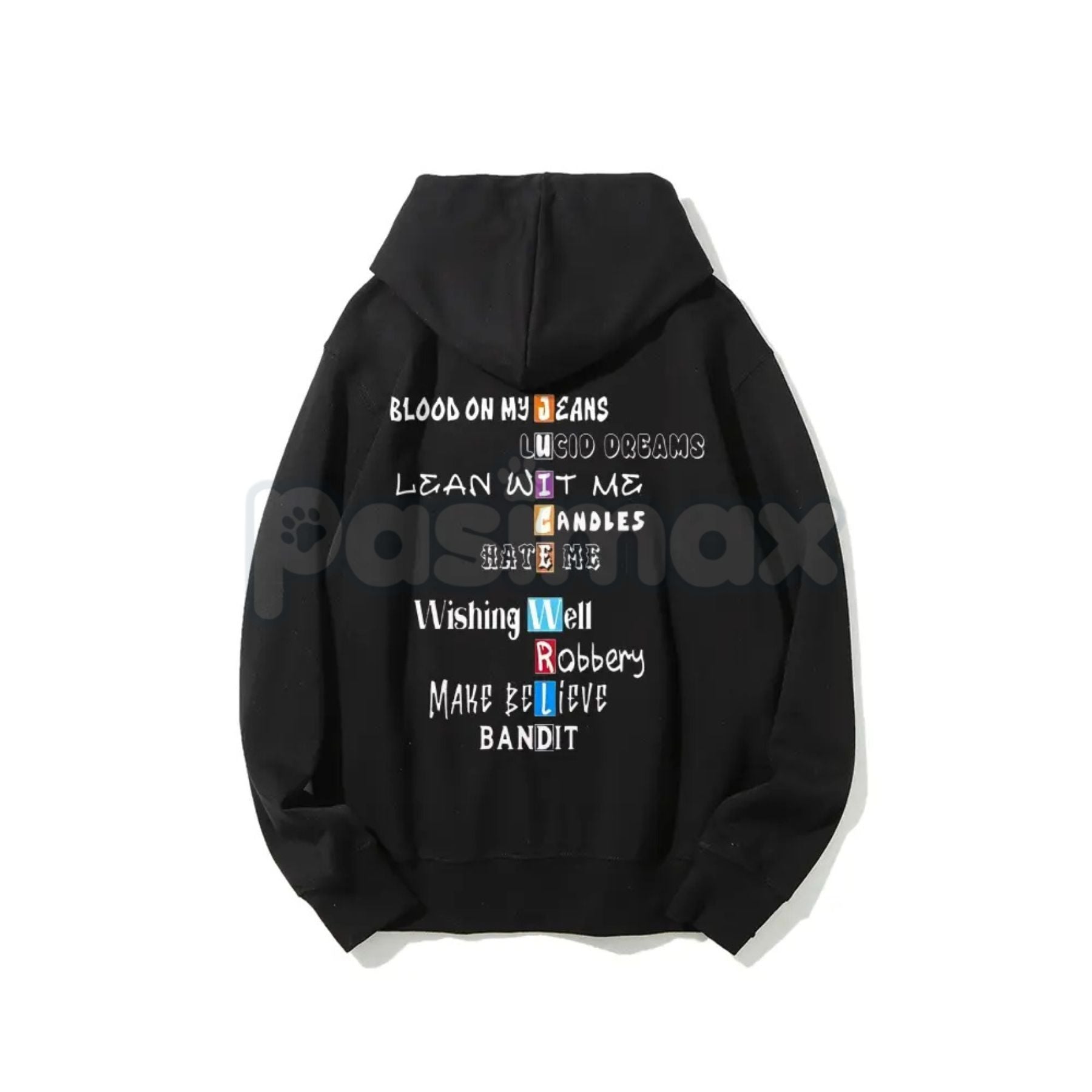 Pasimax Juice 999 Hip Hop Rapper Hoodie – Legends Never Die Concert Tour Pullover, Fan Merch & Streetwear, Unisex — back view