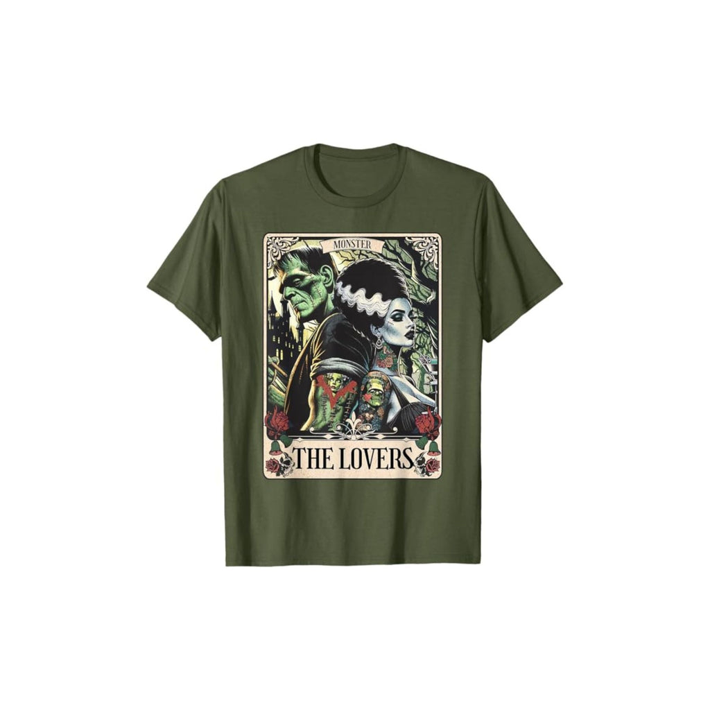 Pasimax Frankenstein & Bride The Lovers Tarot T-Shirt — back view