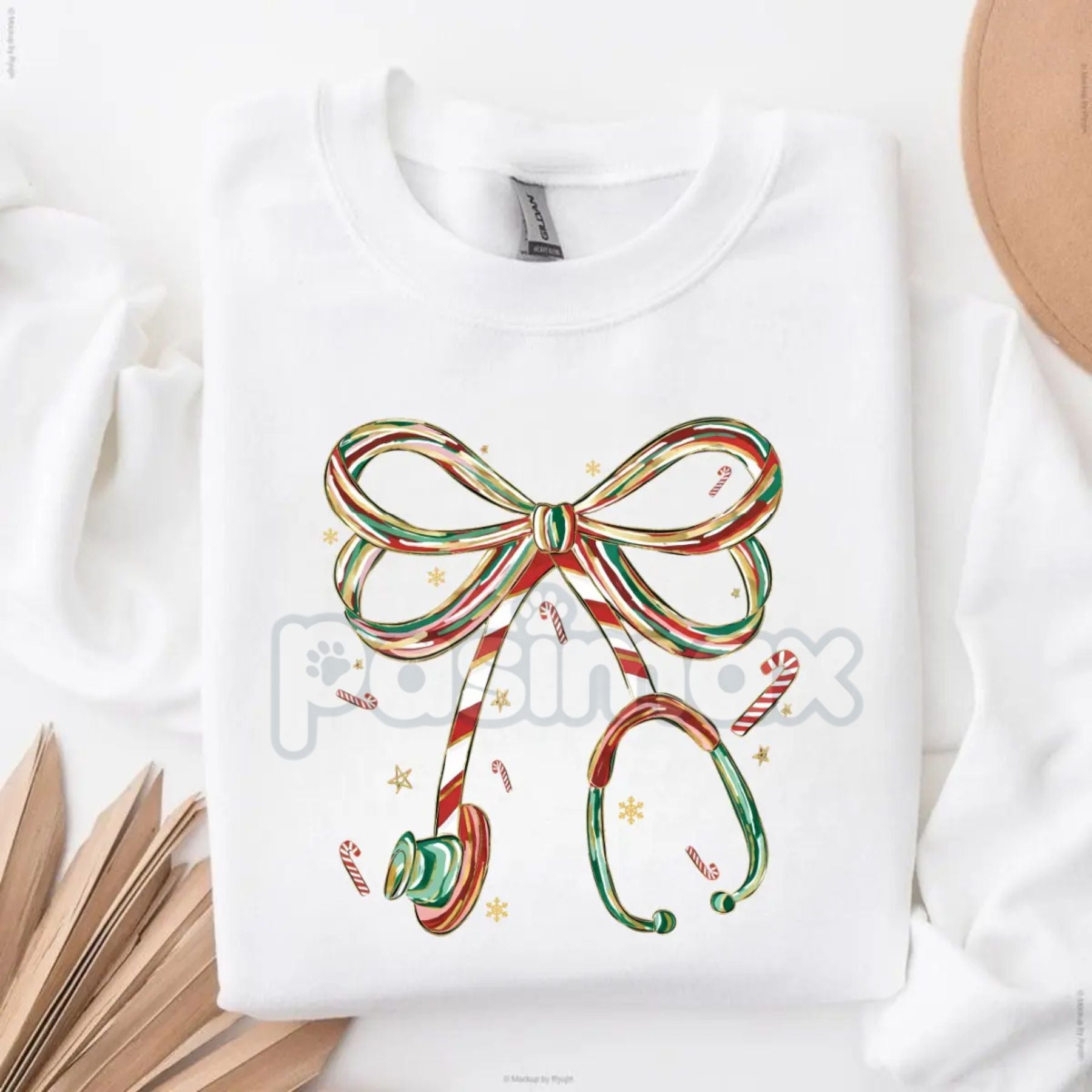 Pasimax Christmas Nurse Sweatshirt | Heart of Christmas Holiday Medical Crewneck | Sentimental RN LPN Jumper Gift — back view