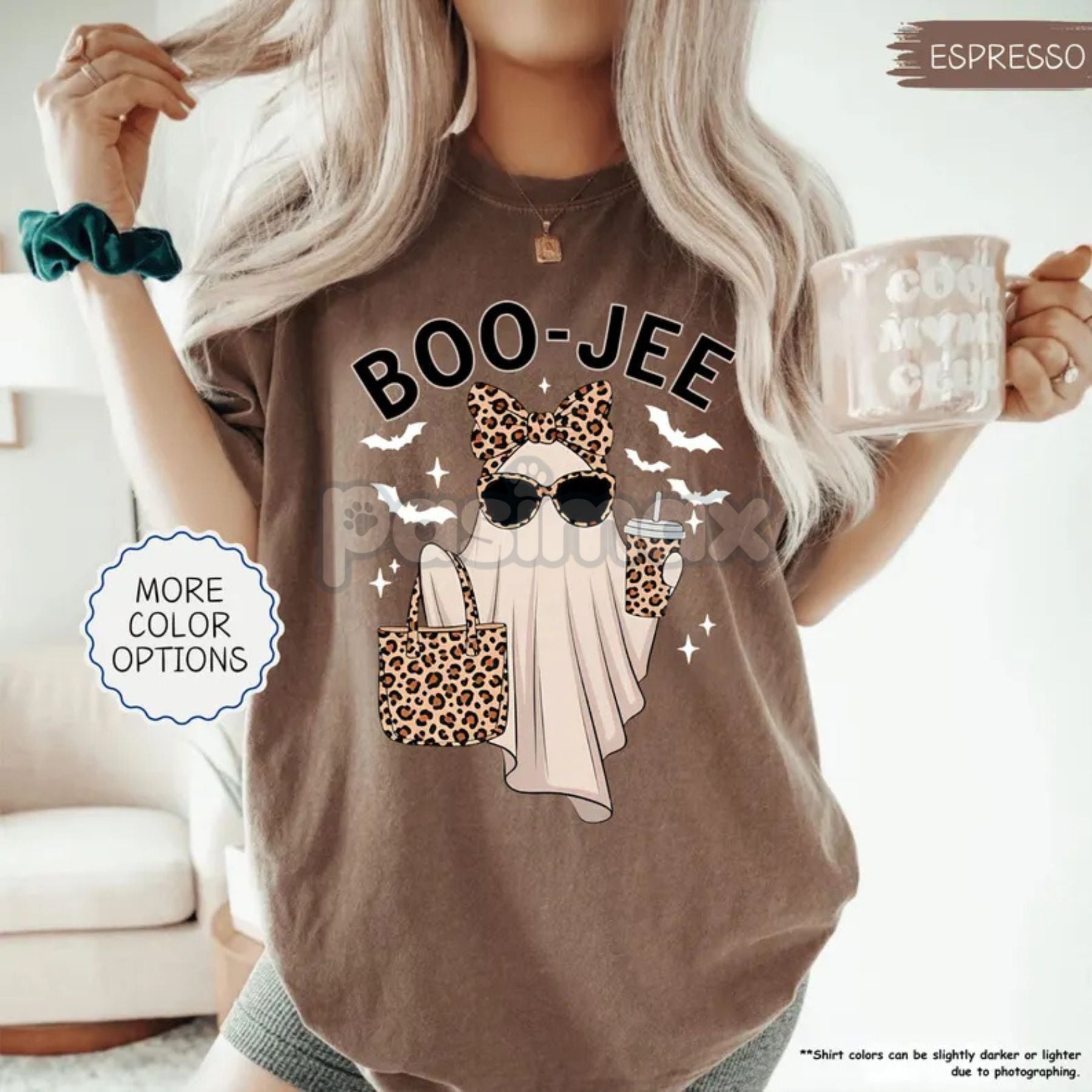 Pasimax 'Boo-Jee' Ghost Comfort Colors® T-Shirt — back view