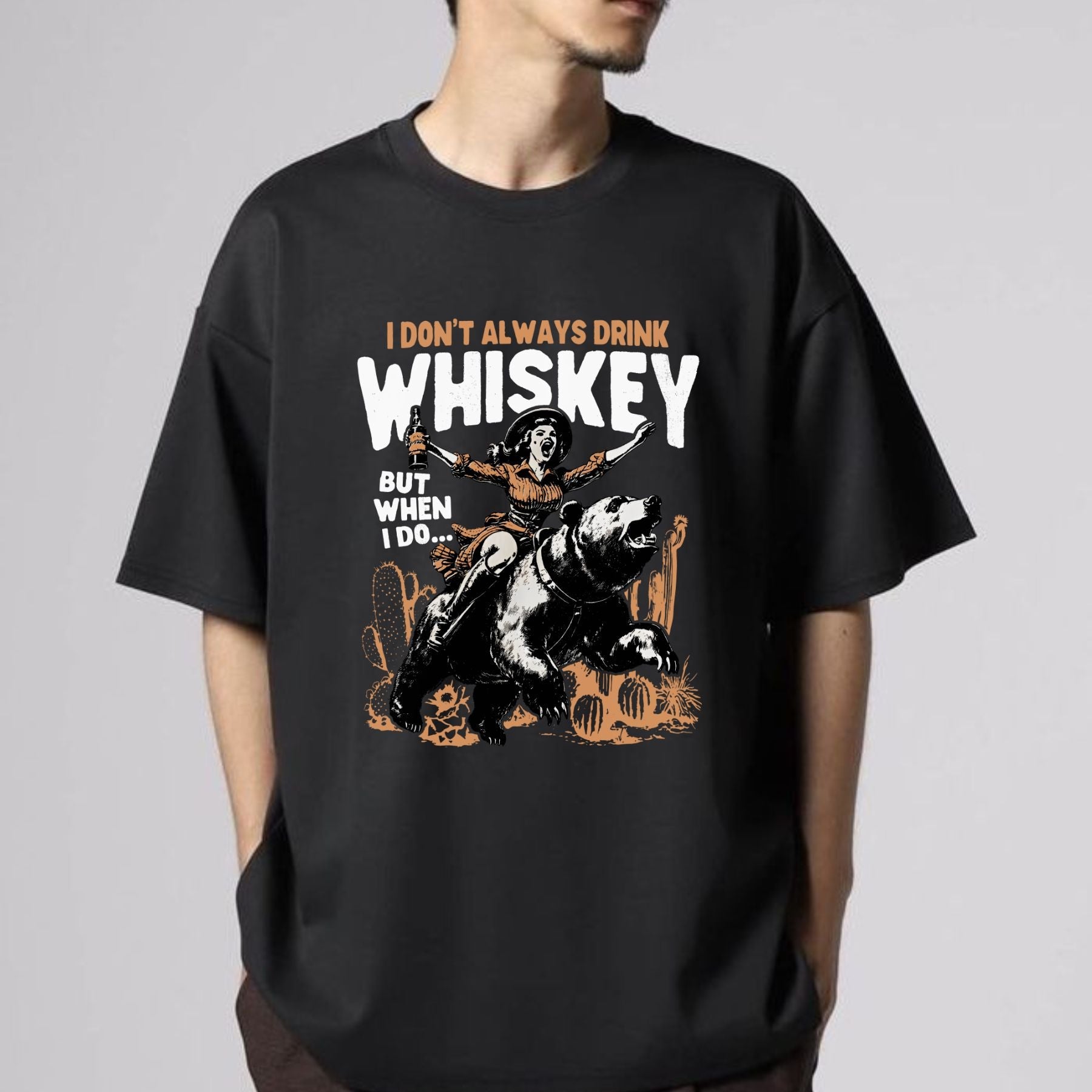 Pasimax Unhinged Whiskey Graphic Tee — back view