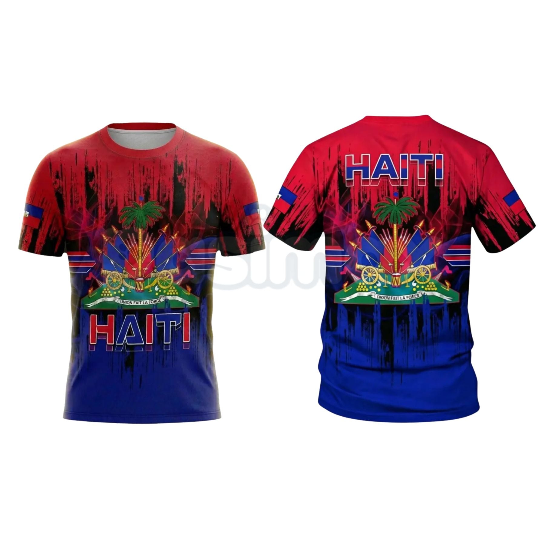 Men's Haiti Football Jersey – Comfortable Ethnic Pattern Sports Shirt, Haitian Pride Fan Apparel