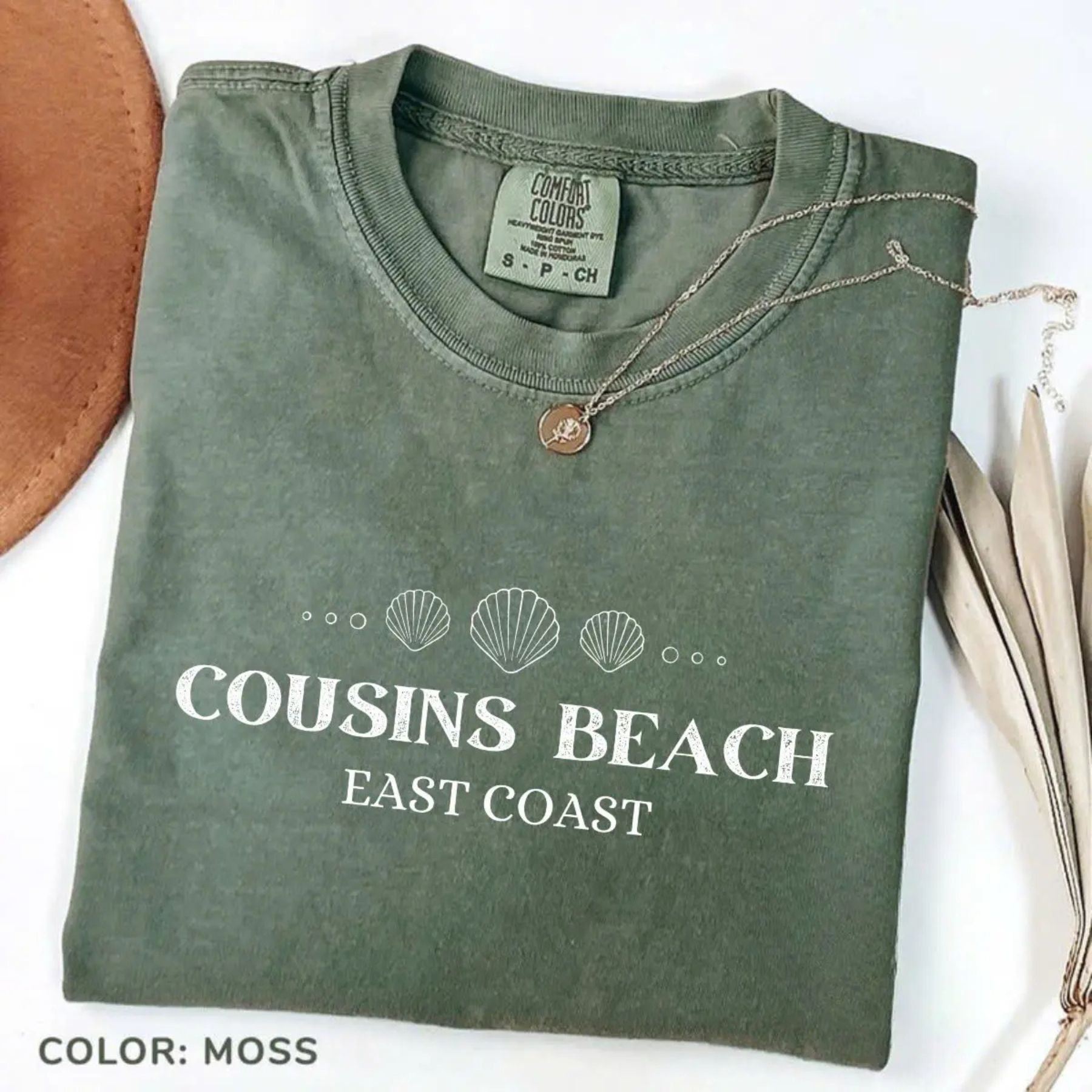 Pasimax Comfort Colors Cousins Beach Fan Tee — back view