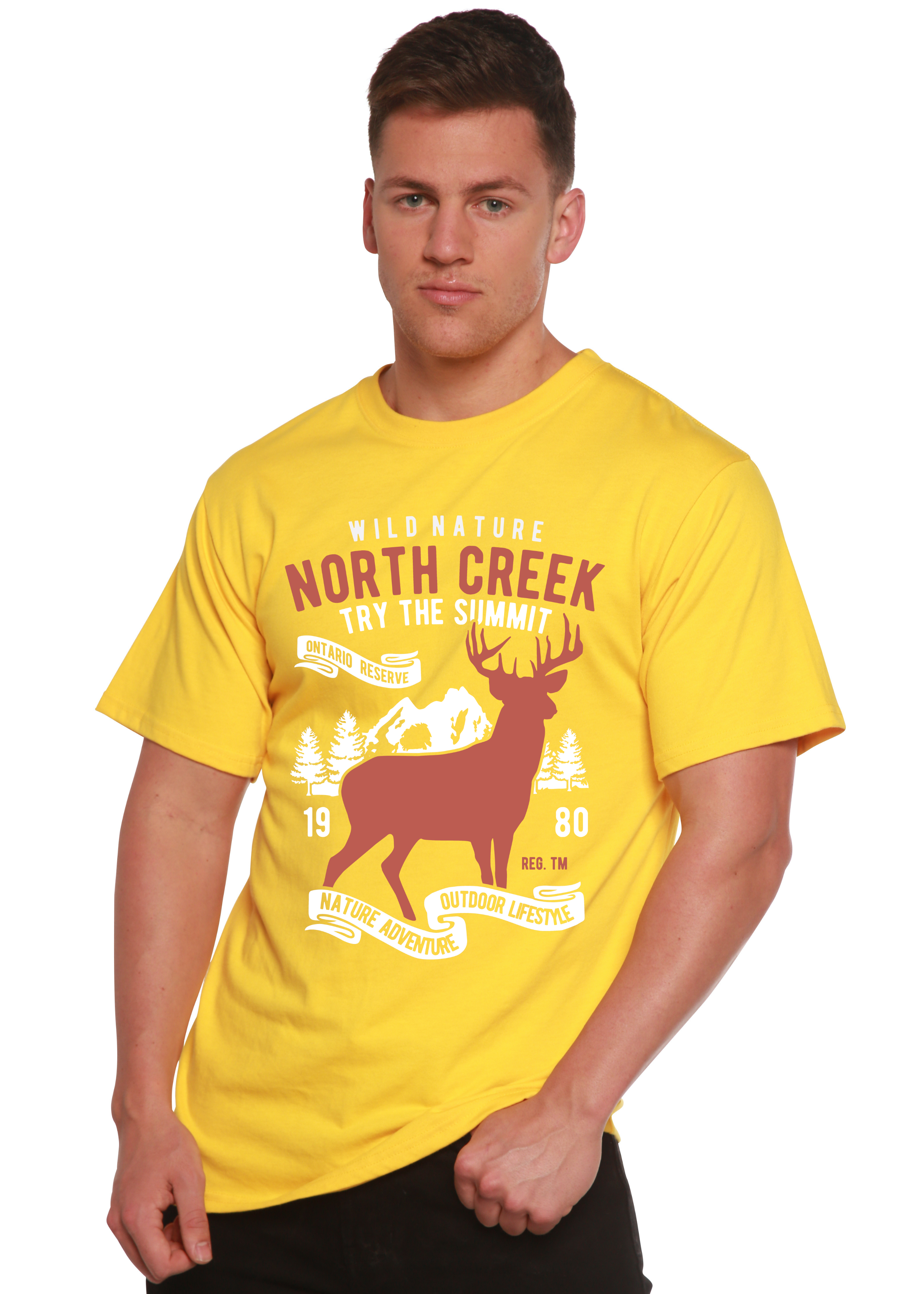 Spun Bamboo North Creek Spun Bamboo® Men's Bamboo Viscose/Organic Cotton Short Sleeve Graphic T-Shirt — back view