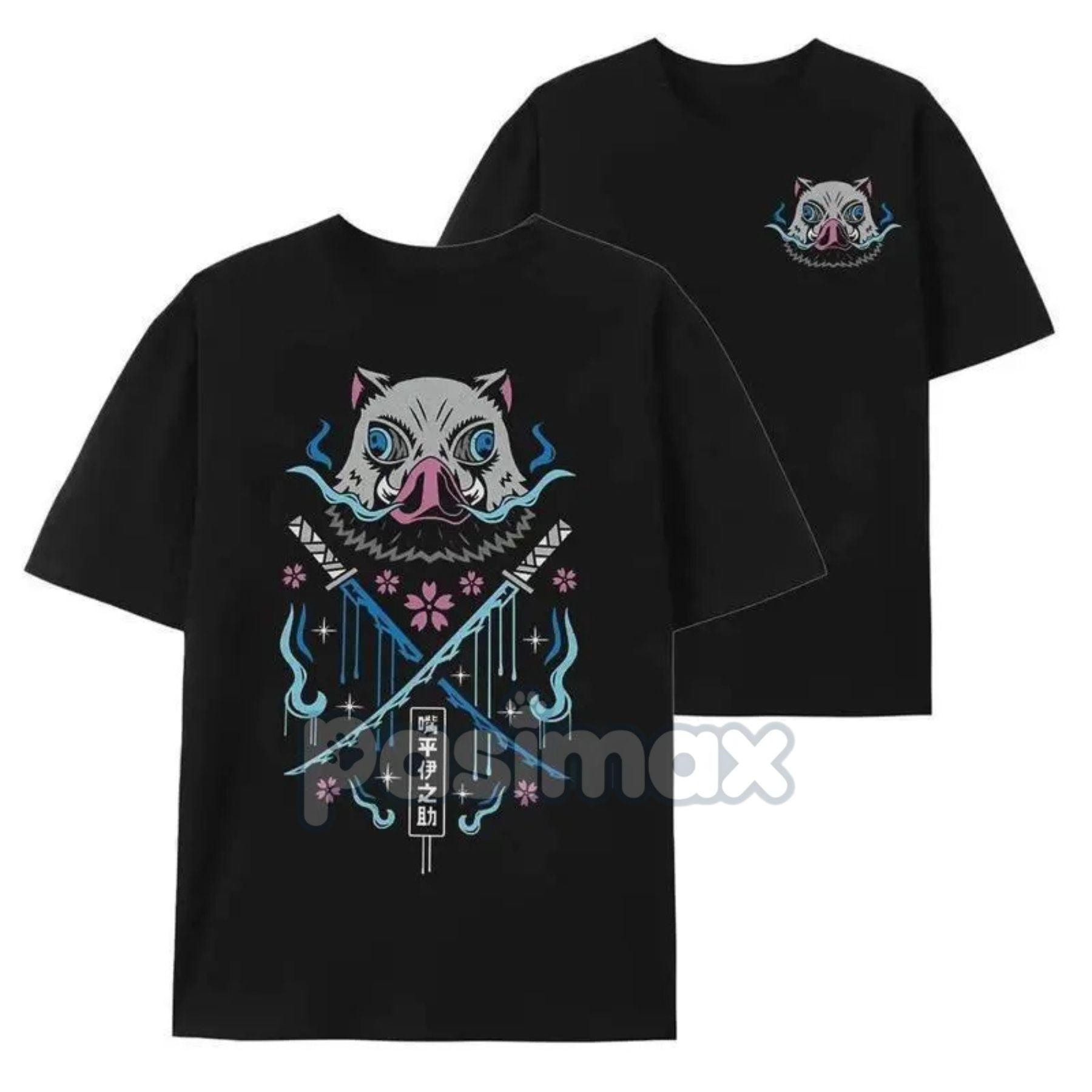 Pasimax Tanjiro Kamado Demon Slayer T-Shirt — detail close-up