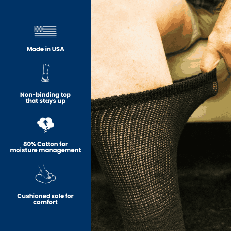DSC Women's Cotton Diabetic Crew Socks (6 Pair) — comparison shot