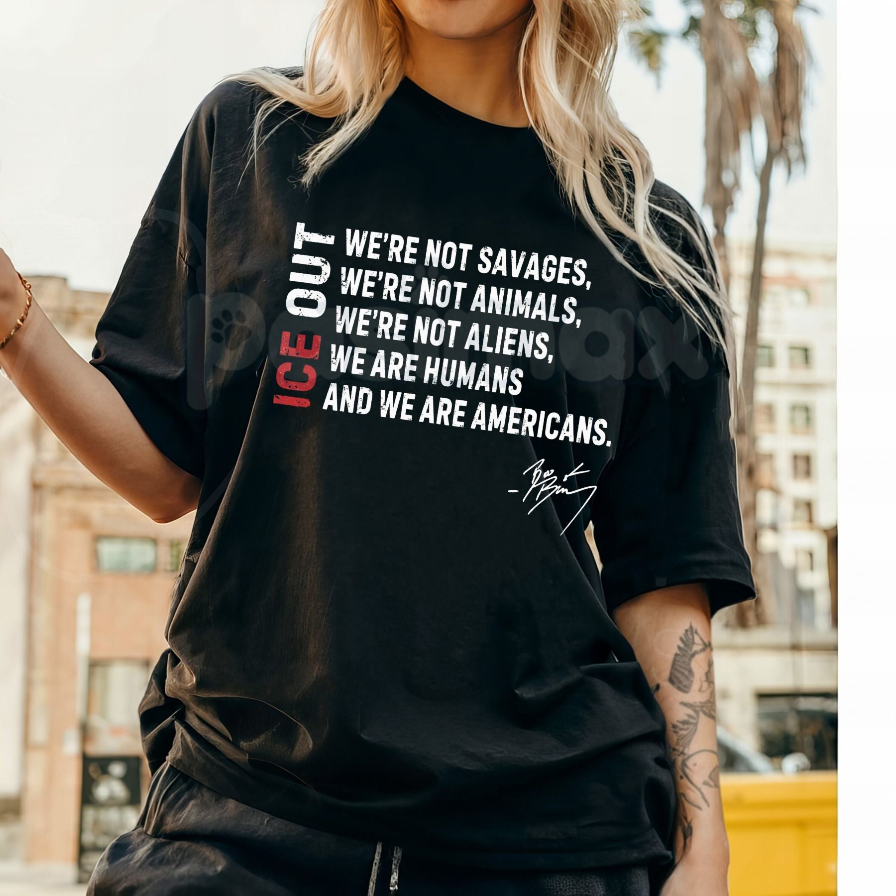 Pasimax Retro "I.C.E. Out" Political Activist T-Shirt - Vintage Social Justice Graphic Tee, Human Rights Immigration Reform S