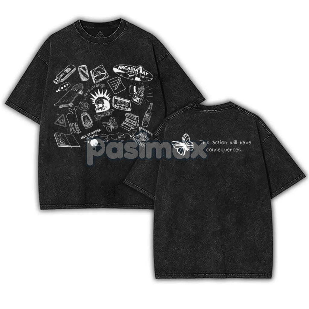 Pasimax Life is Strange Washed T-Shirt — back view