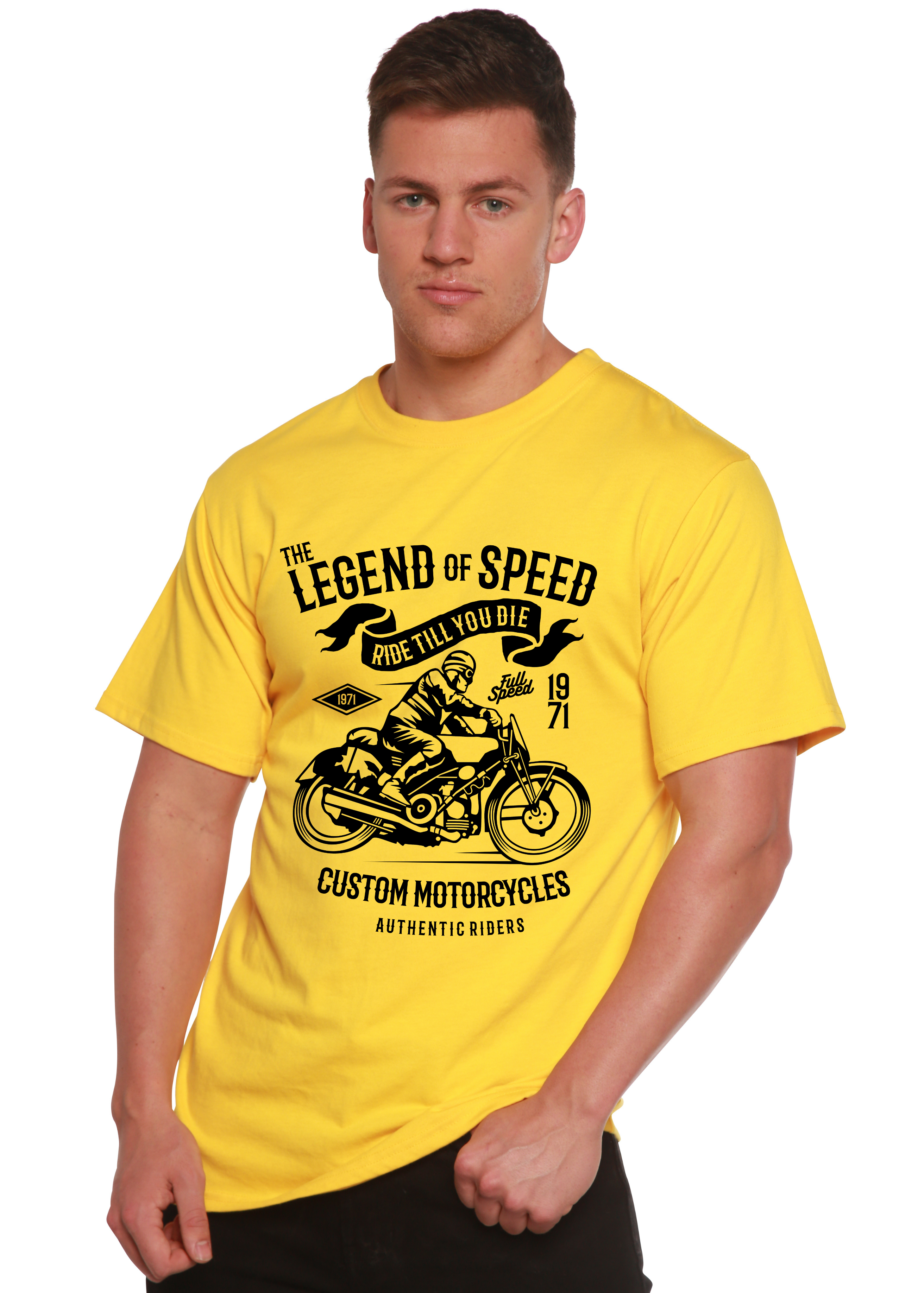 Spun Bamboo The Legend of Speed Spun Bamboo® Men's Bamboo Viscose/Organic Cotton Short Sleeve Graphic T-Shirt — alternative a