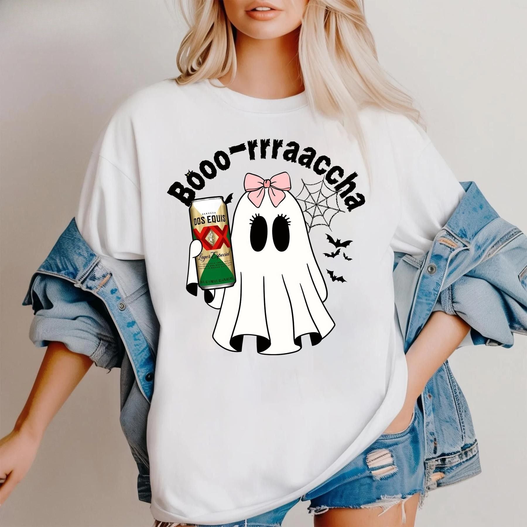 Pasimax Cute Ghost "Boo" Halloween T-Shirt — back view