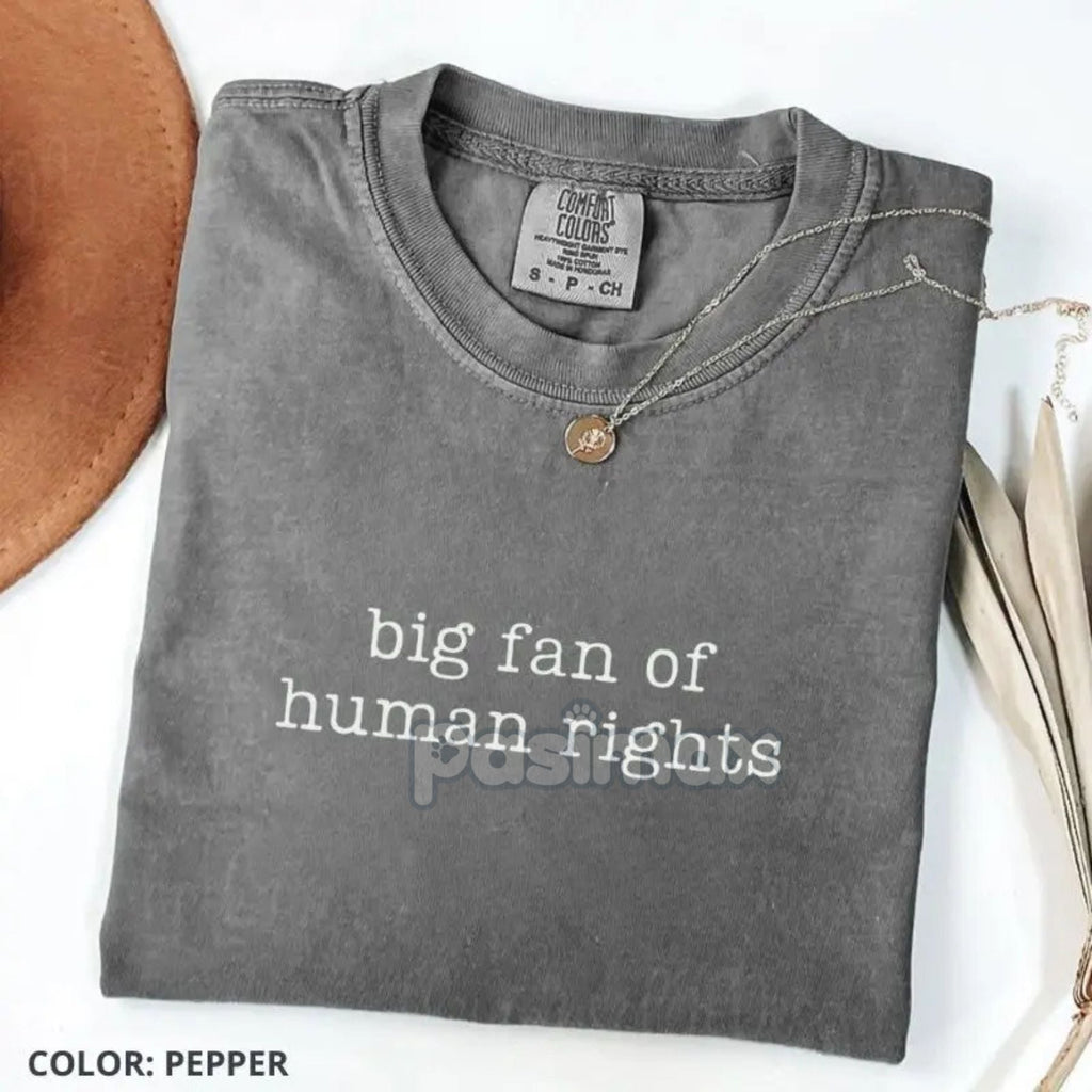 Pasimax Comfort Colors® 'Big Fan of Human Rights' T-Shirt — back view