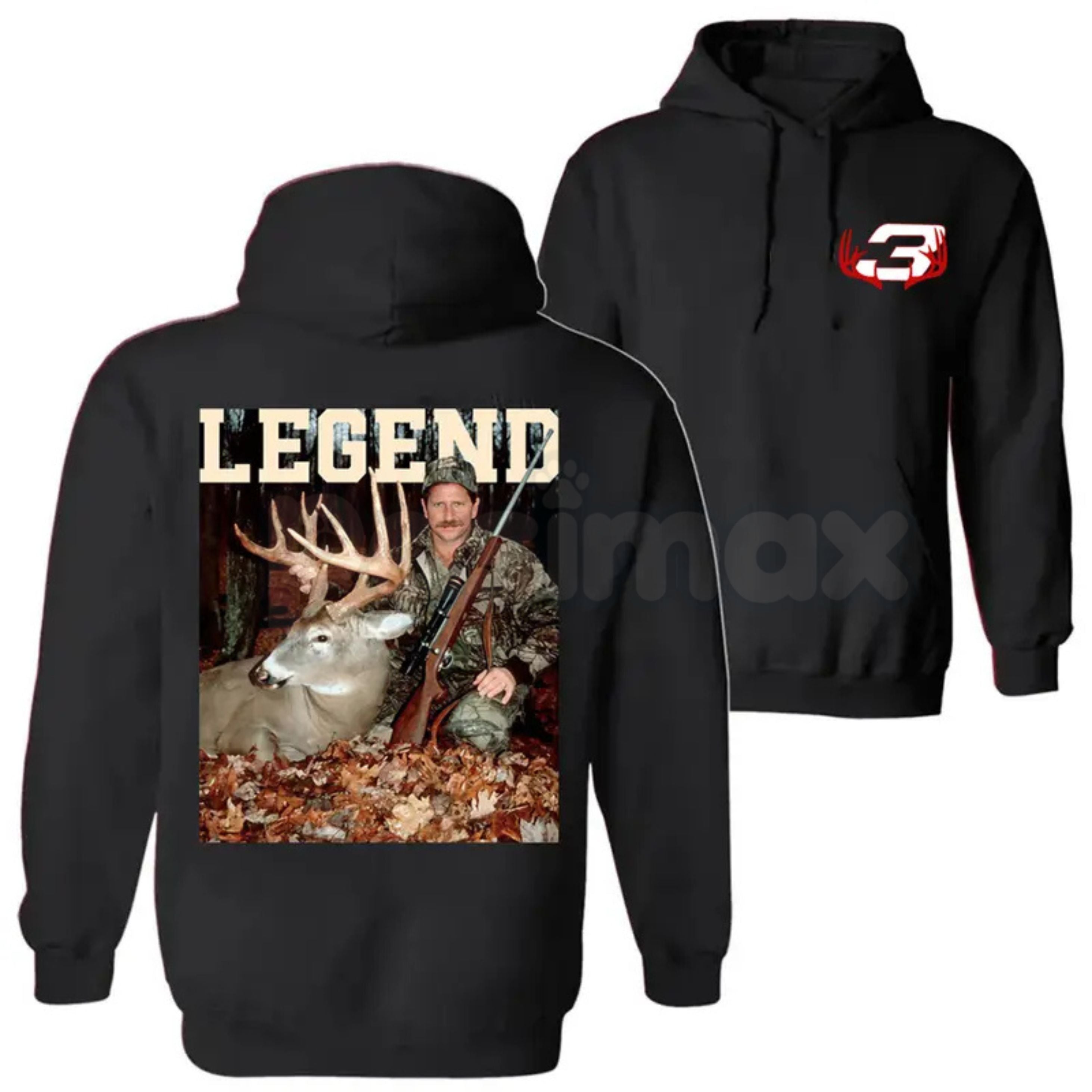 Pasimax Dale Earnhardt With Deer Hoodie – Vintage Hunting Season Pullover, NASCAR Legend Fan & Outdoors Apparel, Unisex — bac