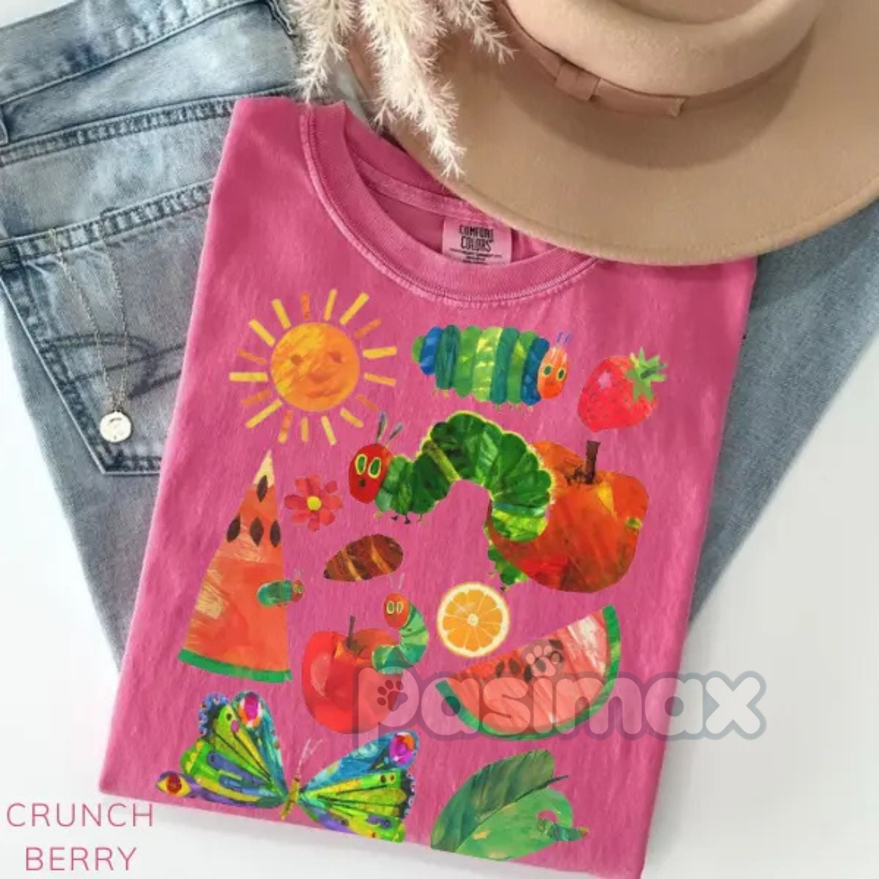 Pasimax Hungry Caterpillar Teacher Shirt — back view