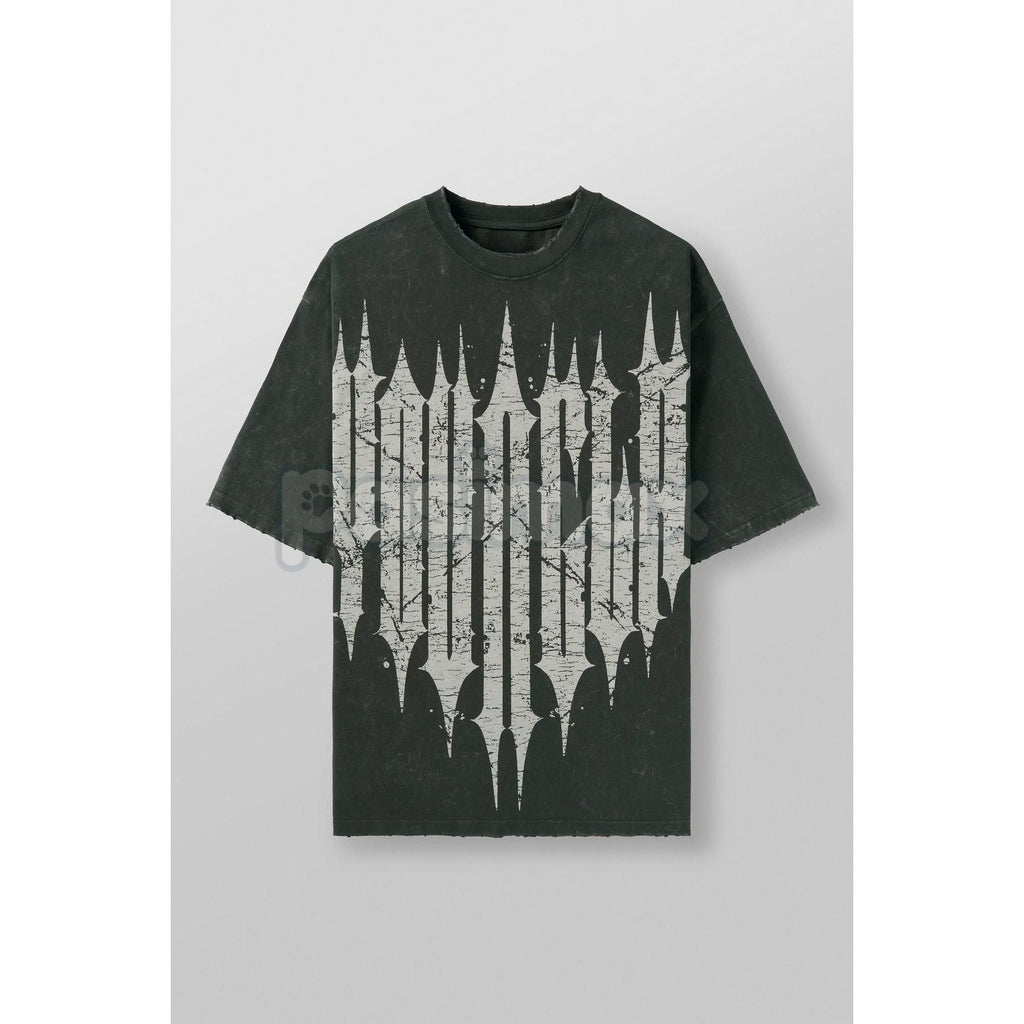 Pasimax "Revenge" Washed T-Shirt – Oversized Gothic Streetwear Graphic Tee, Heavy Vintage Cotton — back view