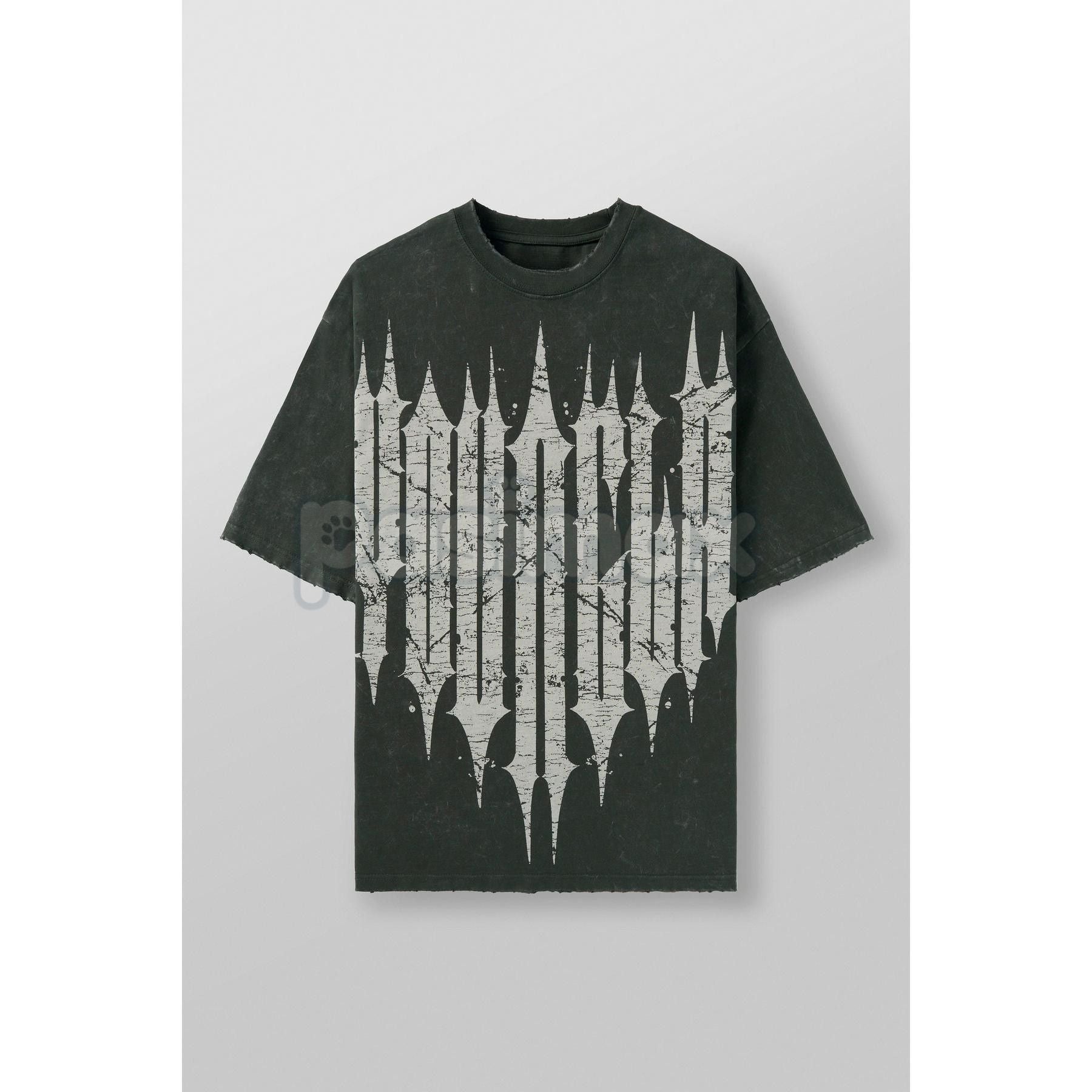 Pasimax "Revenge" Washed T-Shirt – Oversized Gothic Streetwear Graphic Tee, Heavy Vintage Cotton — back view