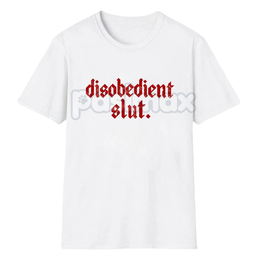 Pasimax Rebellious Attitude Graphic Tee - Bold Gothic Letter Print Shirt, Unisex Edgy Aesthetic Apparel, Dark Aesthetic Stree