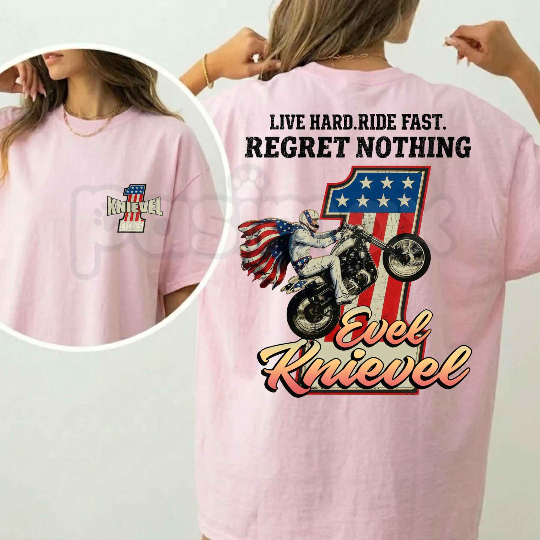 Daredevil Legend Evel Knievel Tee – Live Hard Ride Fast T-Shirt, American Rider Unisex Cotton Shirt, Cool Biker Gift