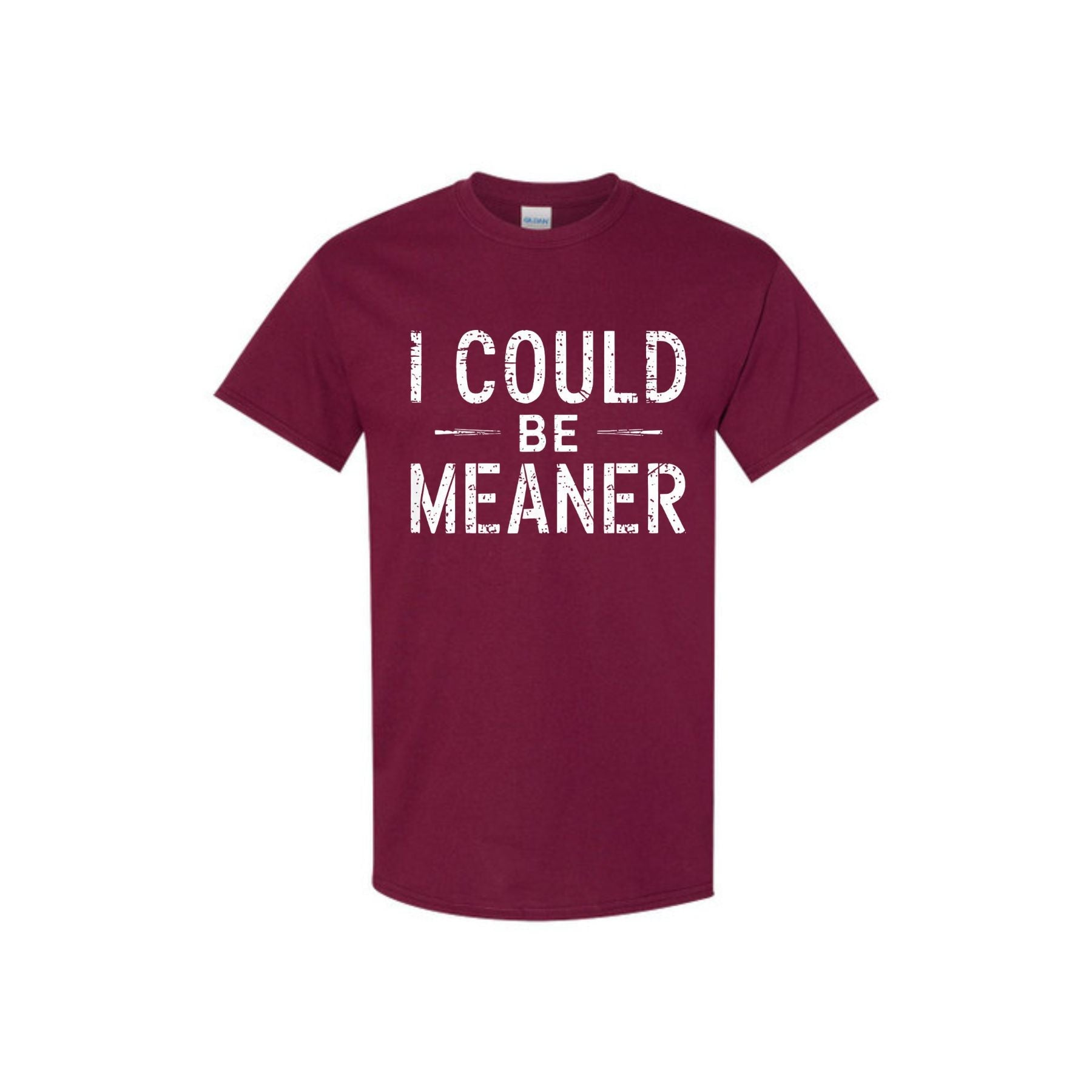Pasimax "I Could Be Meaner" Funny T-Shirt — back view