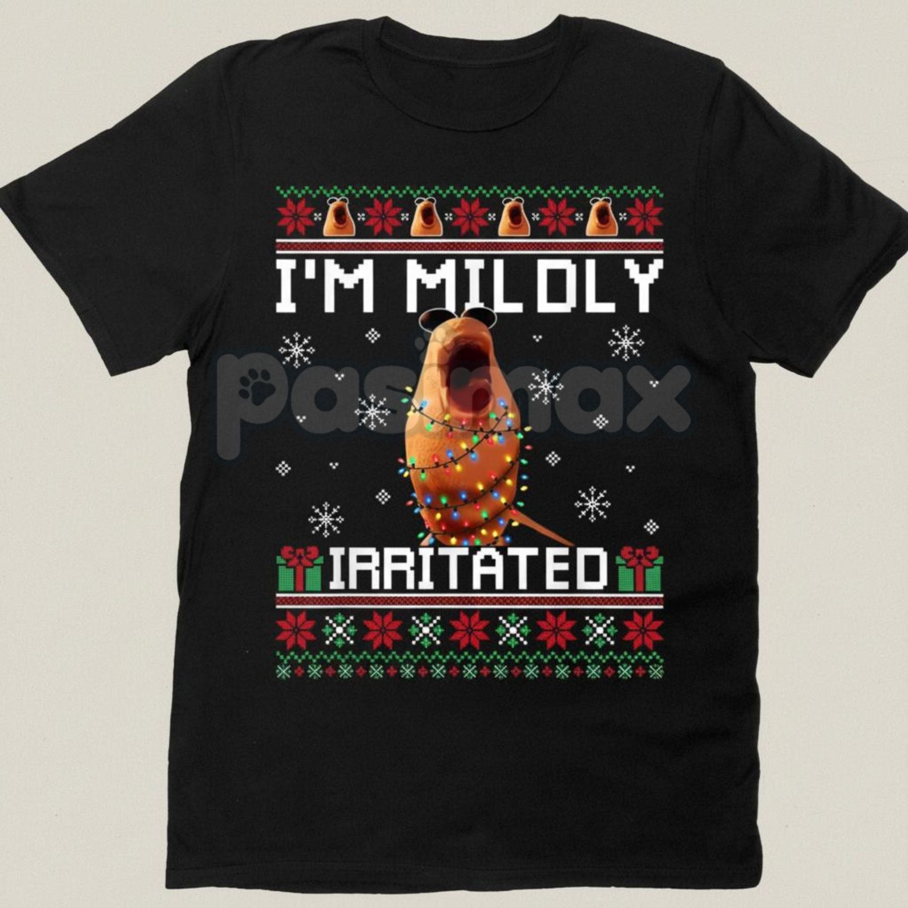 Pasimax Marcus The Worm Ugly Christmas Shirt - Funny Los Temerarios Thanksgiving Meme Tee, I Don't Like This Rock Xmas Gift, 