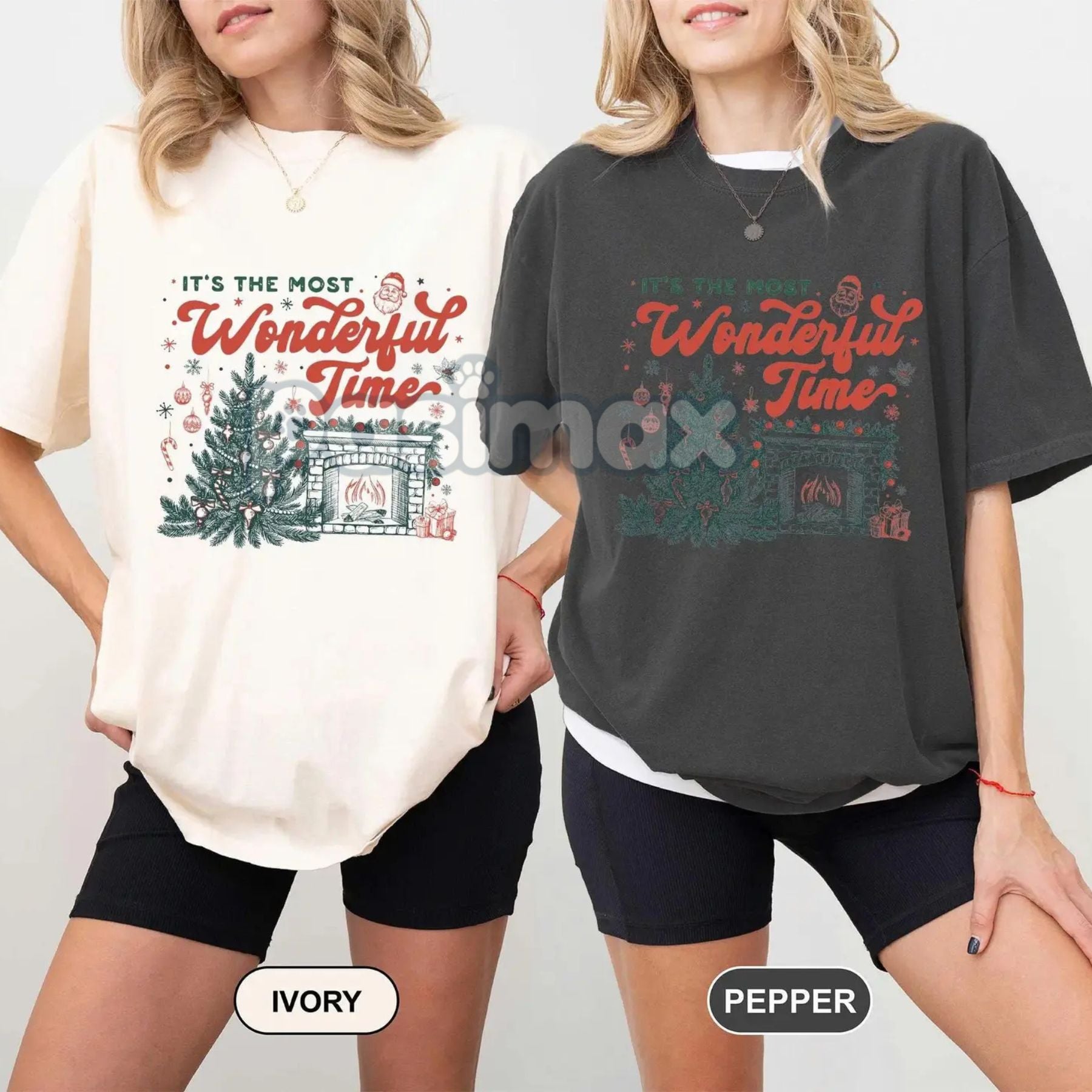 Pasimax Retro Christmas T-Shirt — back view