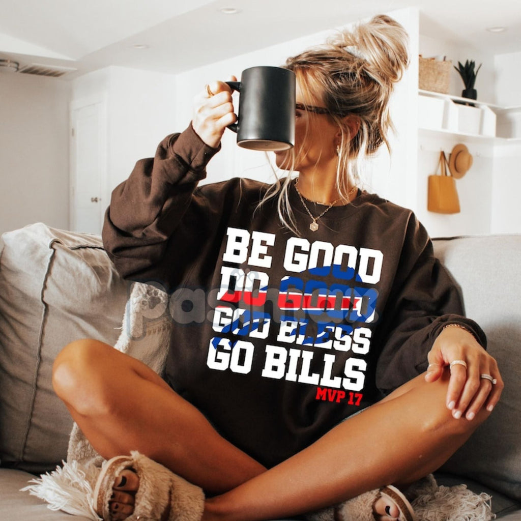 Pasimax Josh Allen MVP 17 Sweatshirt – Buffalo Bills Fan Apparel — back view