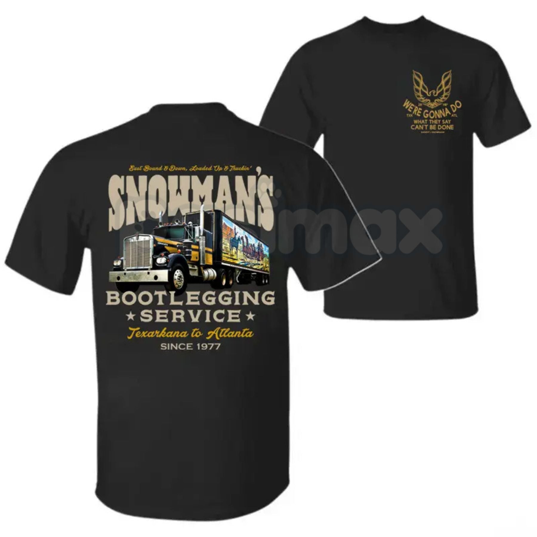 Snowman's Bootlegging Service T-Shirt – Smokey and the Bandit Truck Graphic Tee, Premium 100% Cotton 70s Movie Icon Top, Soft Lived-In Heavyweight Retro Outlaw Shirt, Made in USA