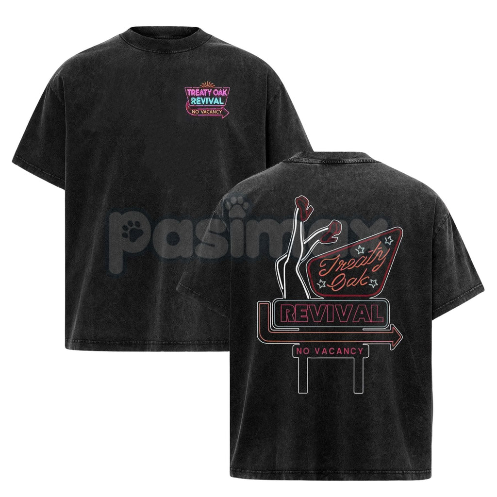 Pasimax Retro Treaty Oak Revival T-Shirt – Vintage Rock Band Graphic Tee, Rock Music Lover Shirt — back view