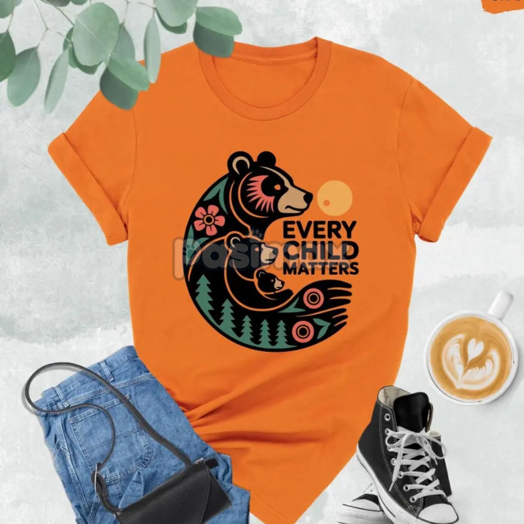Pasimax "Every Child Matters" Indigenous Shirt — back view