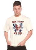 Spun Bamboo Born To Skate 1991 New York Men's Bamboo Viscose/Organic Cotton Short Sleeve Graphic T-Shirt — main product shot