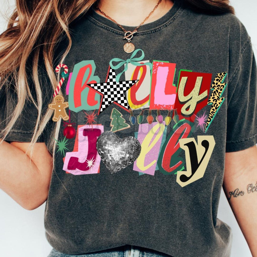 Pasimax Comfort Colors® Christian Faith Y2K T-Shirt – Retro Positivity Collage, Trendy Coquette Aesthetic, Ransom Letter Typo