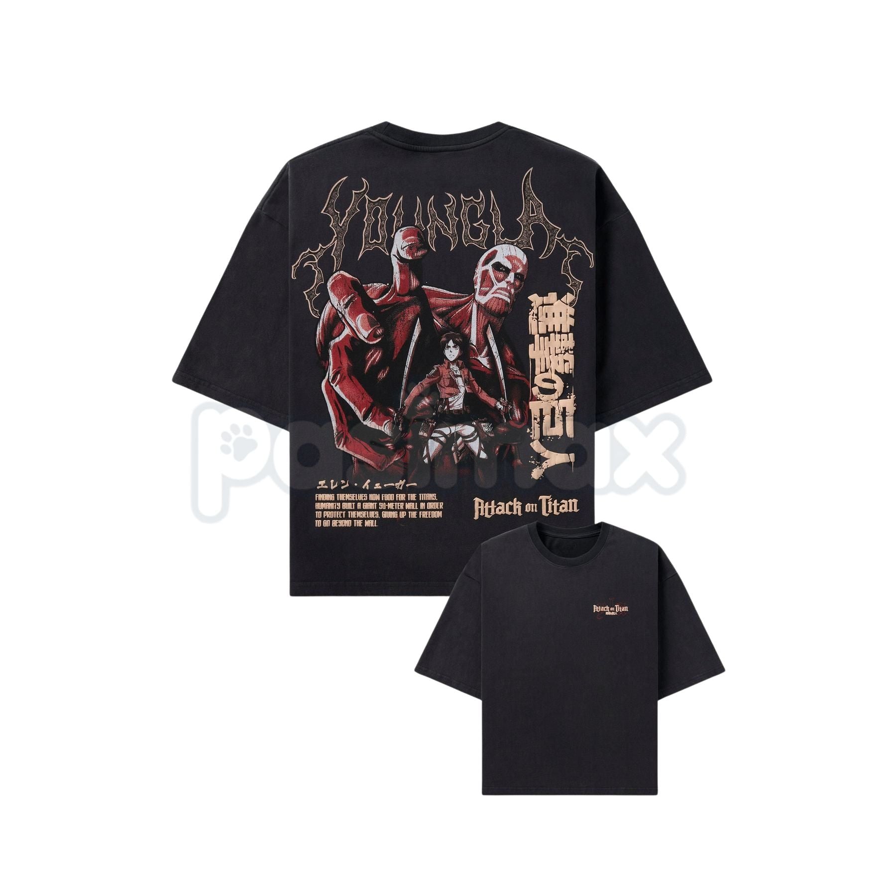 Pasimax Attack on Titan Anime T-Shirt (Shiganshina) - Titans Horror Graphic Tee, Themed AOT Fan Apparel, Freedom Seeker Gift 