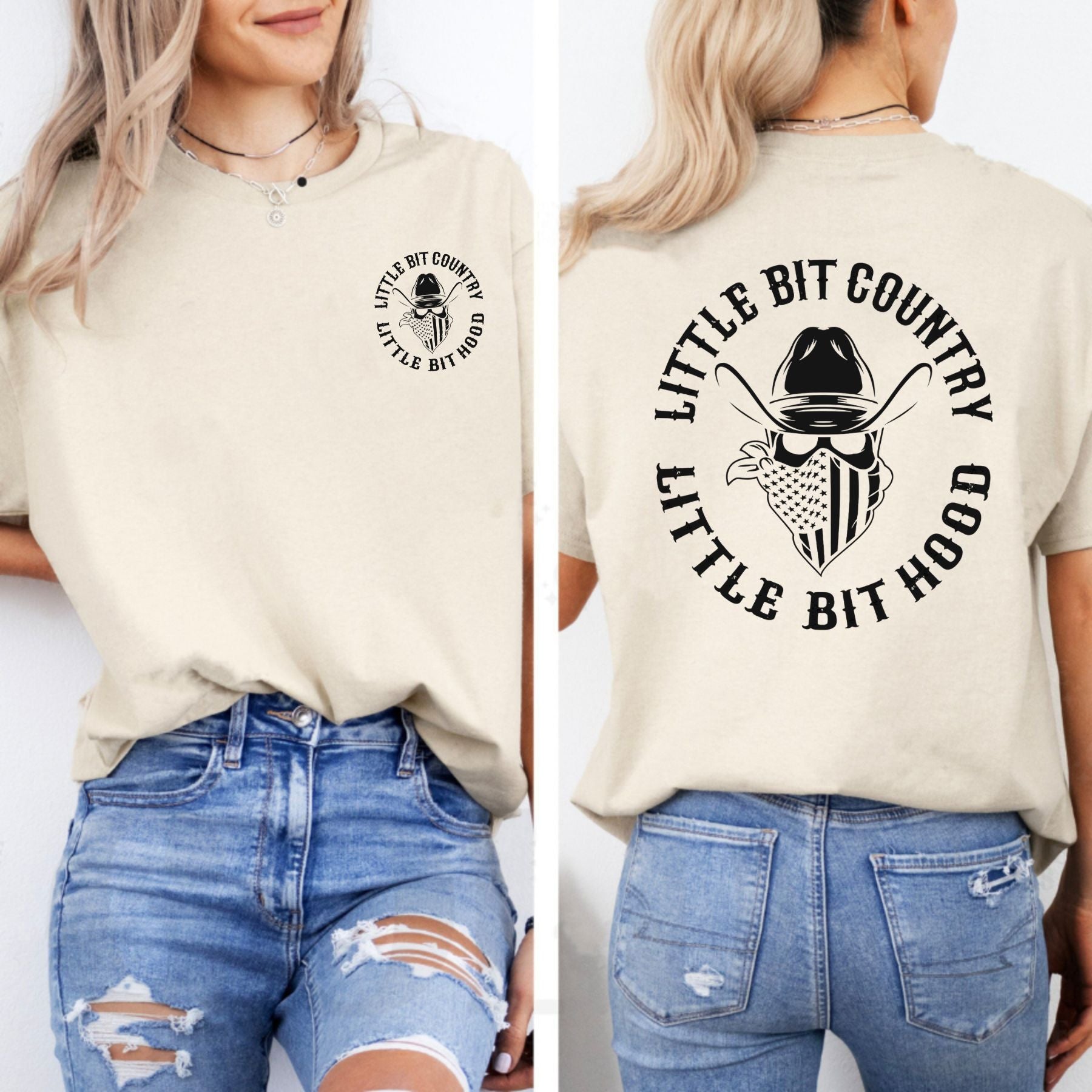Pasimax "Little Bit Country Little Bit Hood" T-Shirt — back view