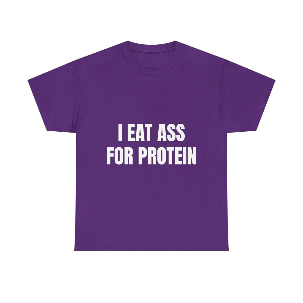 Pasimax "I EAT THIS FOR PROTEIN" Funny T-Shirt — back view
