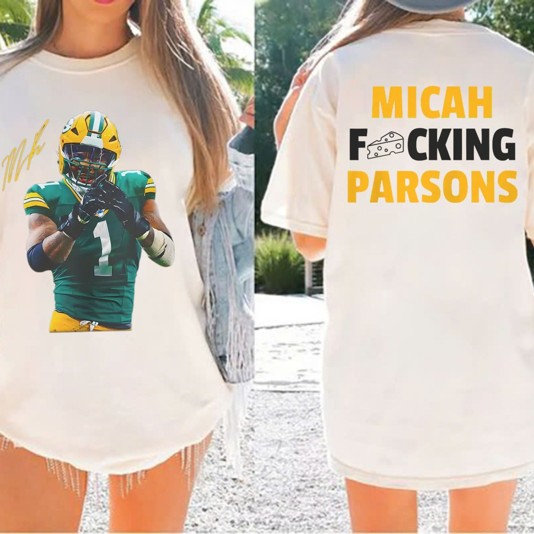 Pasimax Dallas Cowboys Micah Parsons T-Shirt — back view