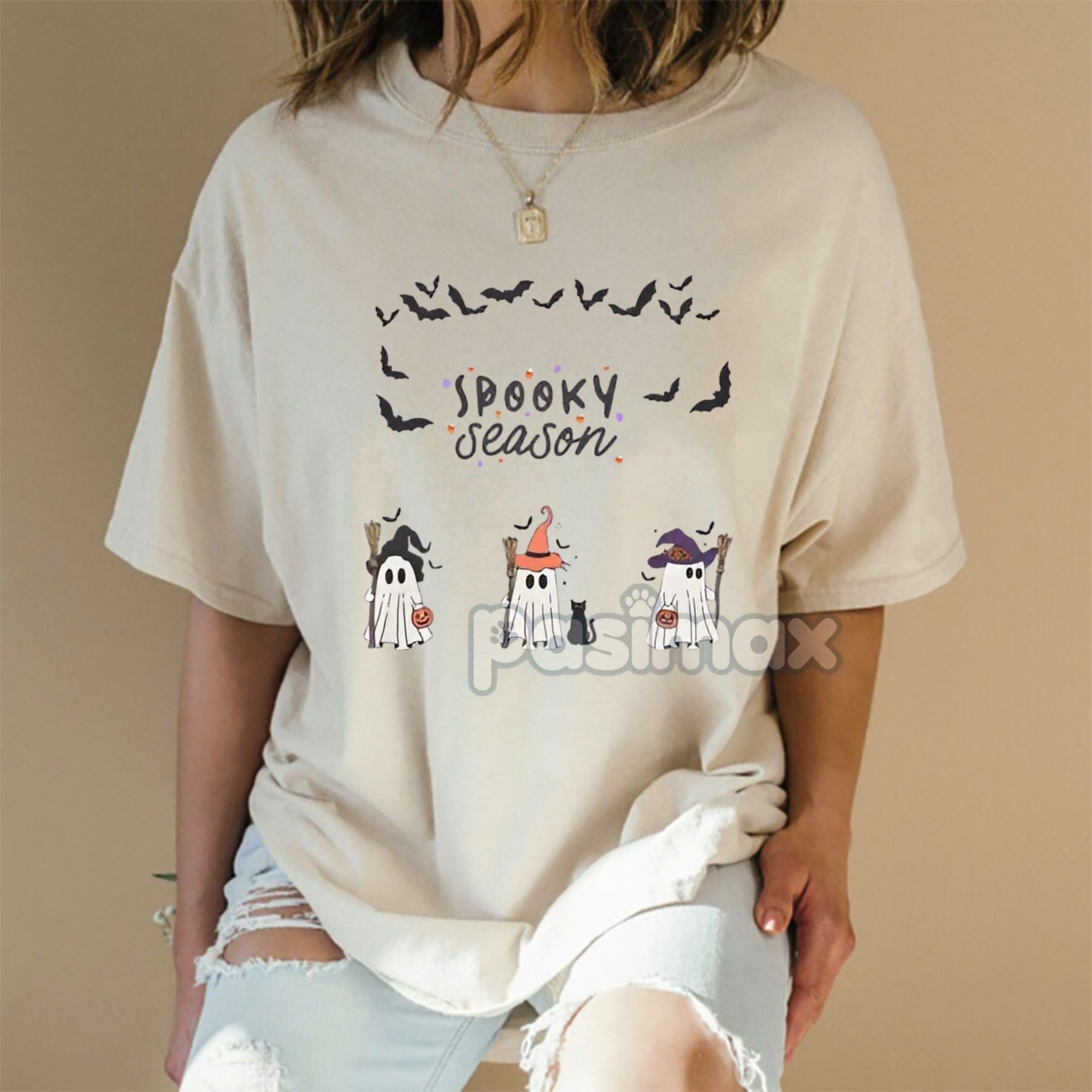 Pasimax Spooky Boo Ghost T-Shirt — back view