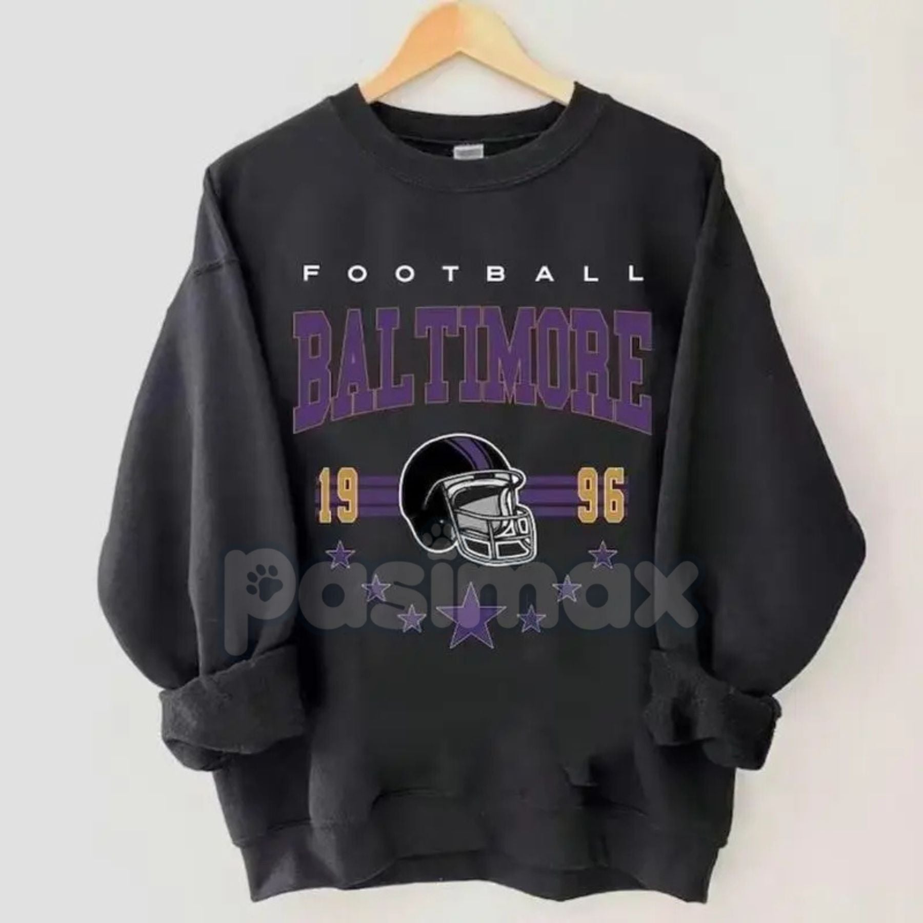 Pasimax Vintage 90s All Team Football Sweatshirt — back view