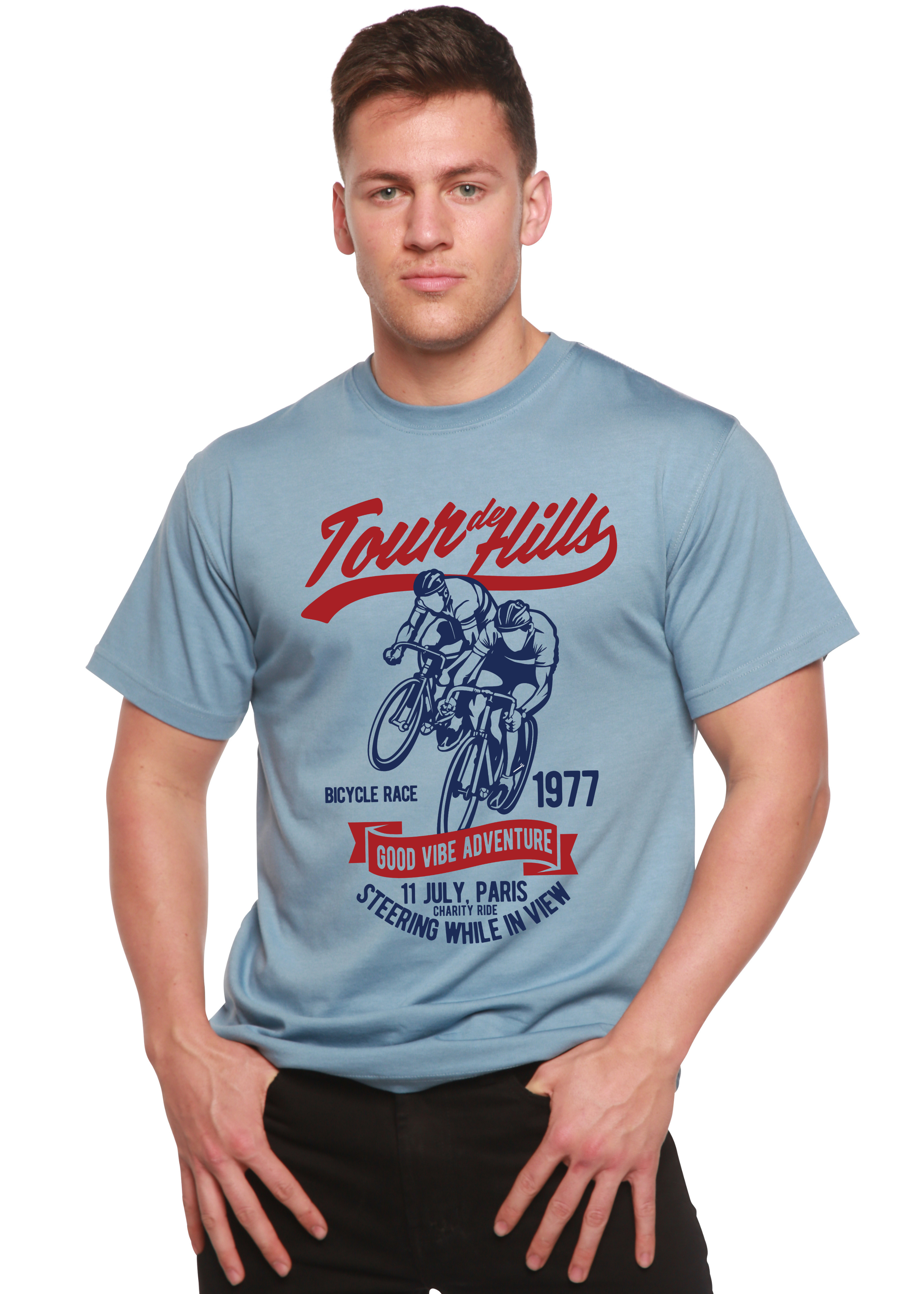 Spun Bamboo Tour De Hills Spun Bamboo® Men's Bamboo Viscose/Organic Cotton Short Sleeve Graphic T-Shirt — alternative angle