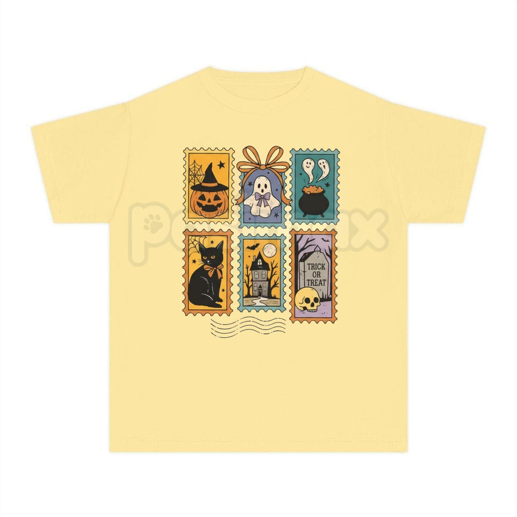 Pasimax Halloween Cute Ghost Pumpkin Cat Shirt — back view