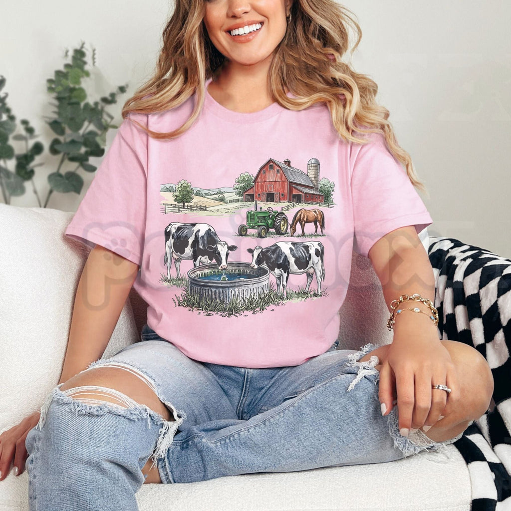 Vintage 90s Farm T-Shirt – Men & Women's Unisex Graphic Tee, Premium 100% Cotton Heartland Heritage Top, Soft Lived-In Heavyweight Country Lifestyle Shirt, Made in USA