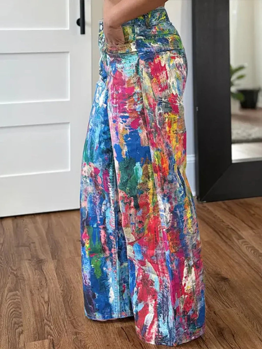 Painted Wide Leg Pants