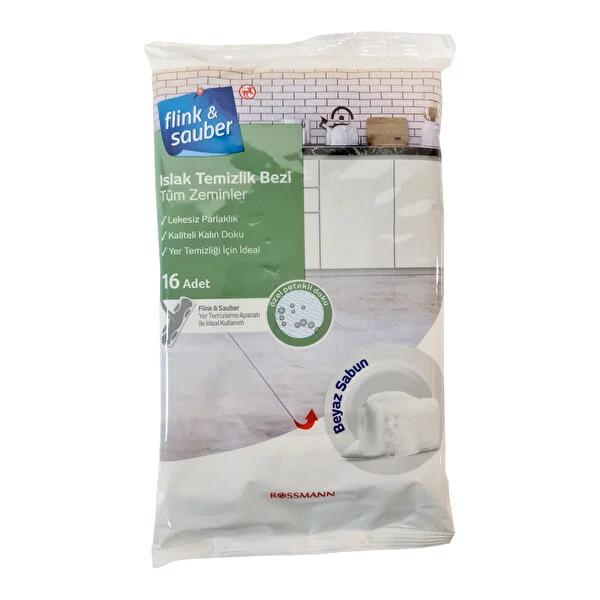 Flink & Sauber: Wet Floor Cleaning Wipes - Effortless Hard Floor Cleaning with Pre-Moistened Disposable Wipes