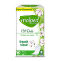 Molped Natural Daily Sanitary Pads - Pure & Soft, Hypoallergenic, Chemical-Free, Breathable, pH Balanced for Sensitive Skin (50 Count)