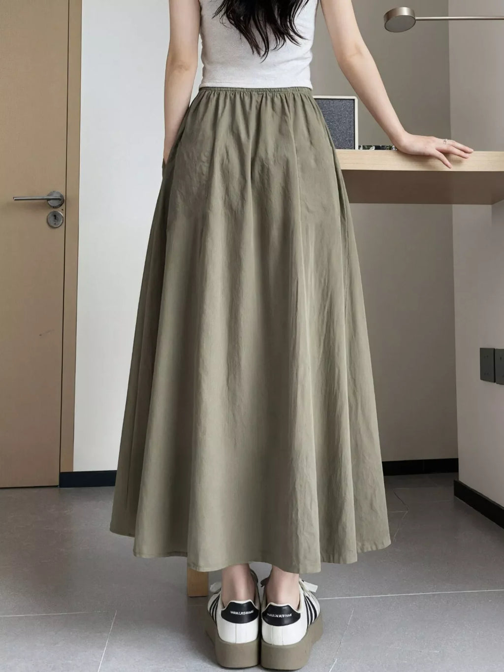 Flowy A-Line Maxi Skirt