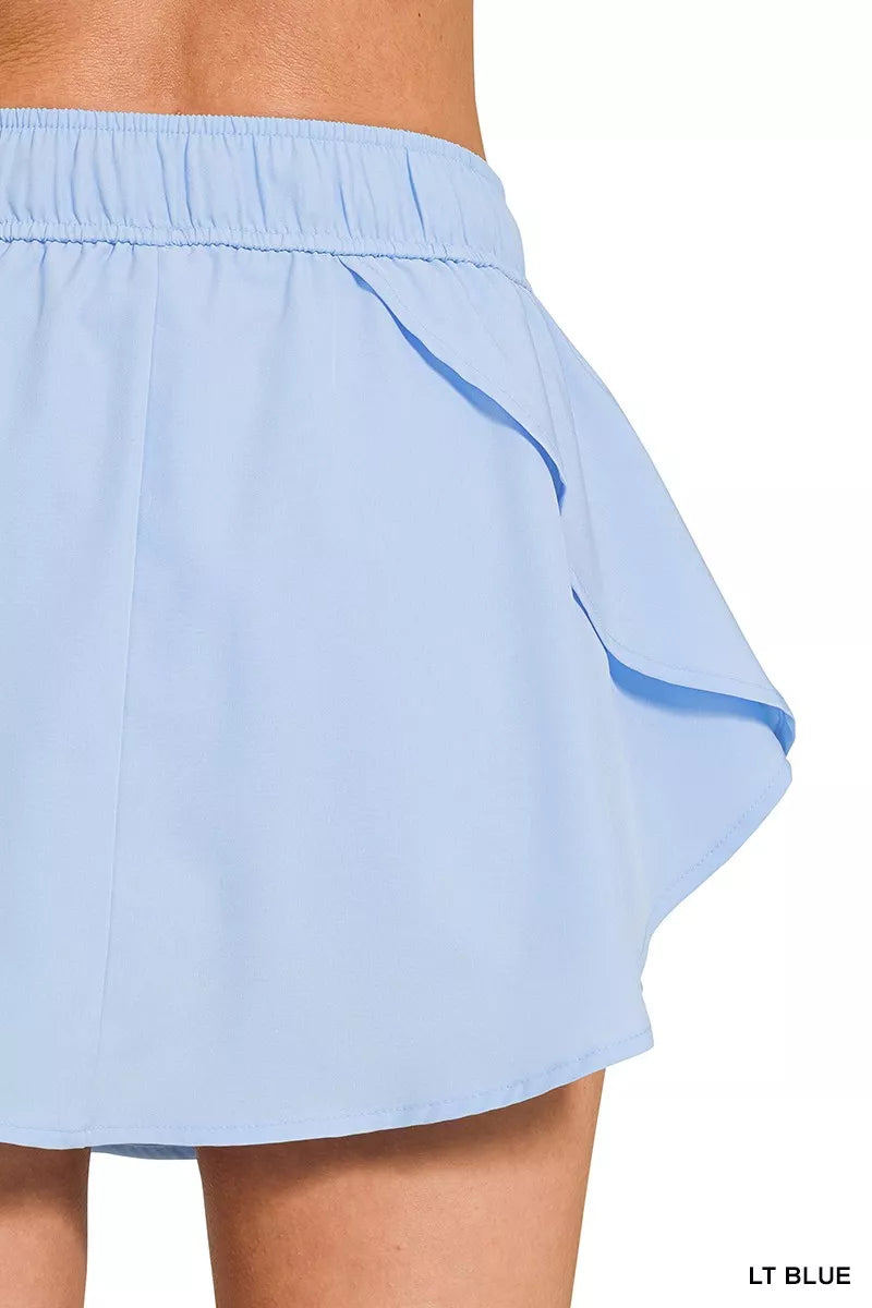 Zenana Soft Woven Active Skorts with Pockets