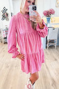 Pretty Little Patriot Pretty Little Patriot Nashville Cutie Pink Velvet Dress — main product shot