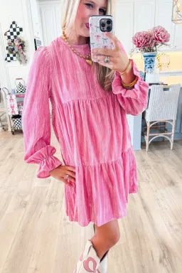 Pretty Little Patriot Nashville Cutie Pink Velvet Dress