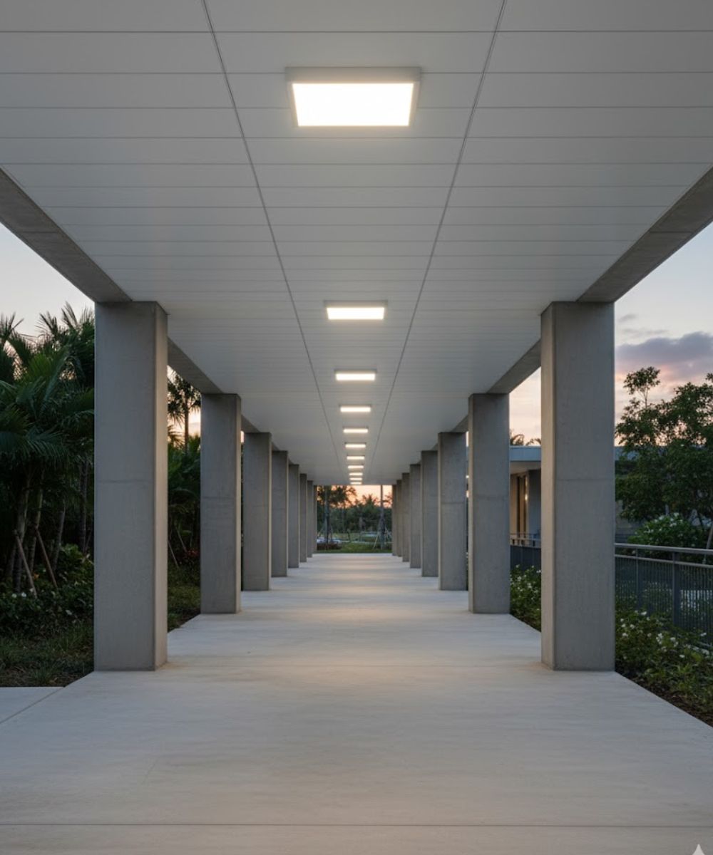 11"W 1-Light Square LED Flush Mount Light Fixture White Acrylic Finish – LampsUSA, view 2